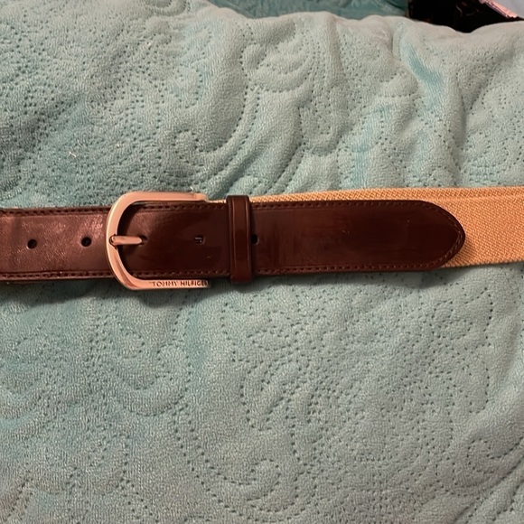 Tommy Hilfiger Men's size 38-40 Canvas‎ with Leather ends Casual Belt preowned. - Picture 3 of 7